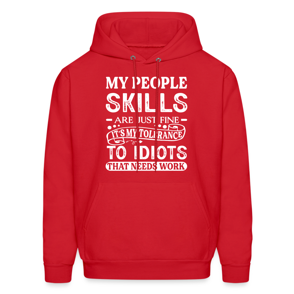 It's My Tolerance To Idiots That Needs Work Hoodie - red