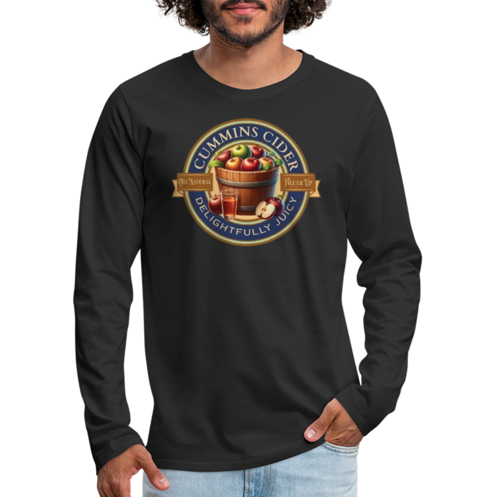 Cummins Cider (Funny Adult Humor) Men's Premium Long Sleeve T-Shirt - black