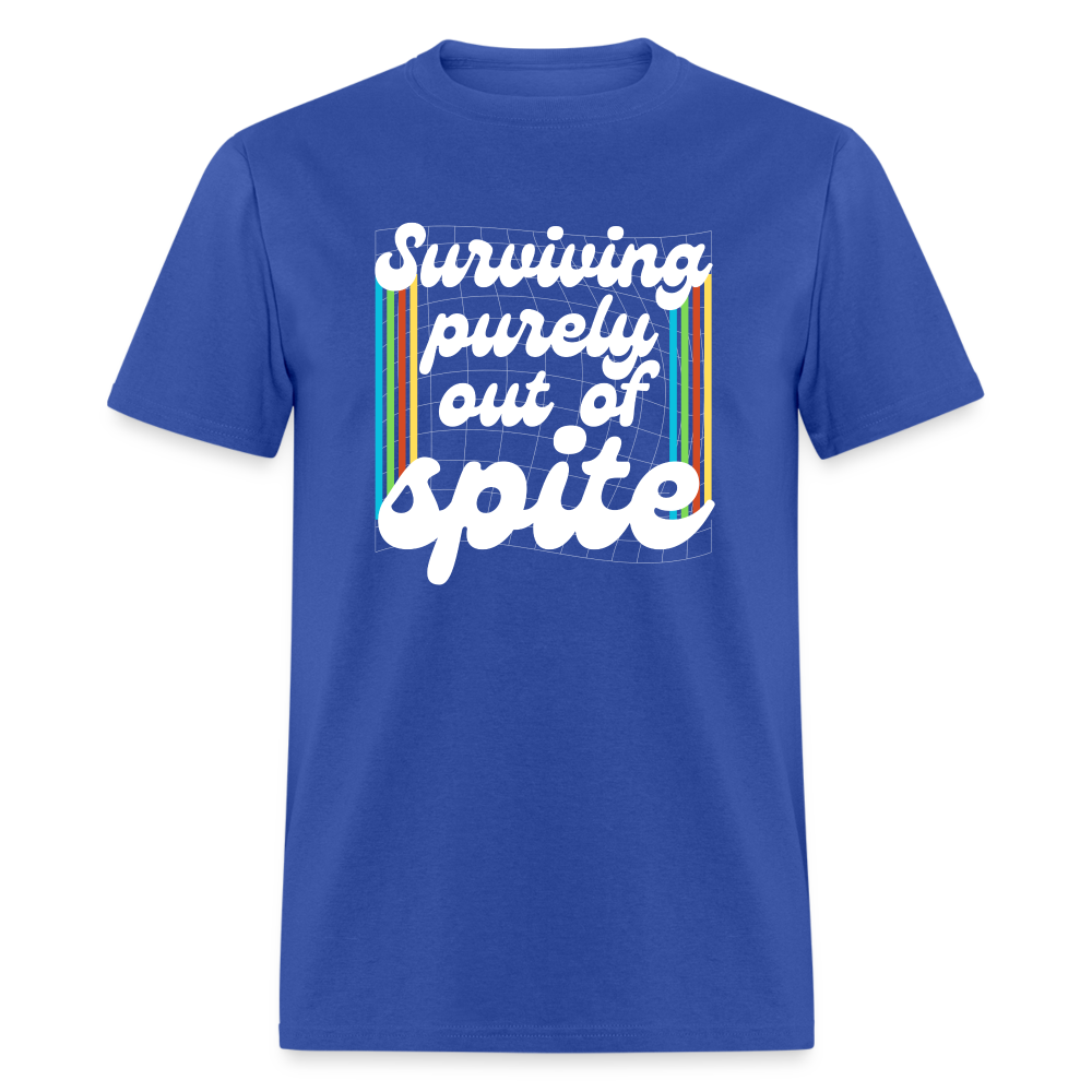 Surviving Purely Out Of Spite T-Shirt - royal blue