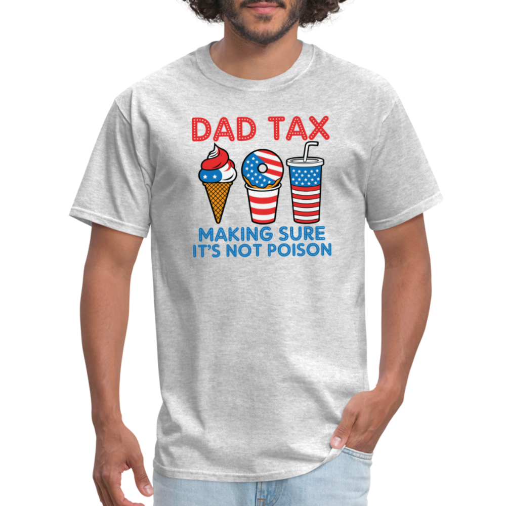 Dad Tax T-Shirt (Red White Blue) - heather gray