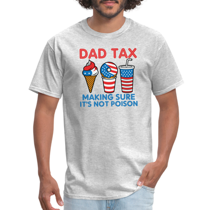 Dad Tax T-Shirt (Red White Blue) - heather gray