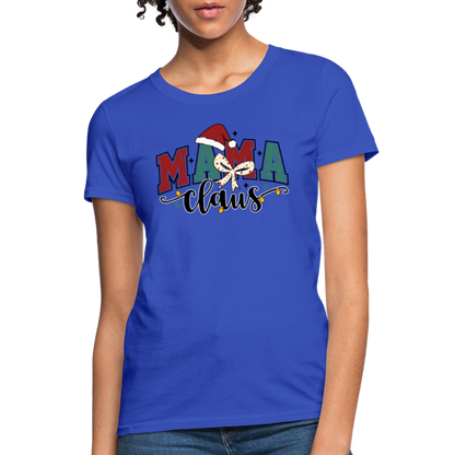 Mama Claus Women's Contoured T-Shirt - royal blue