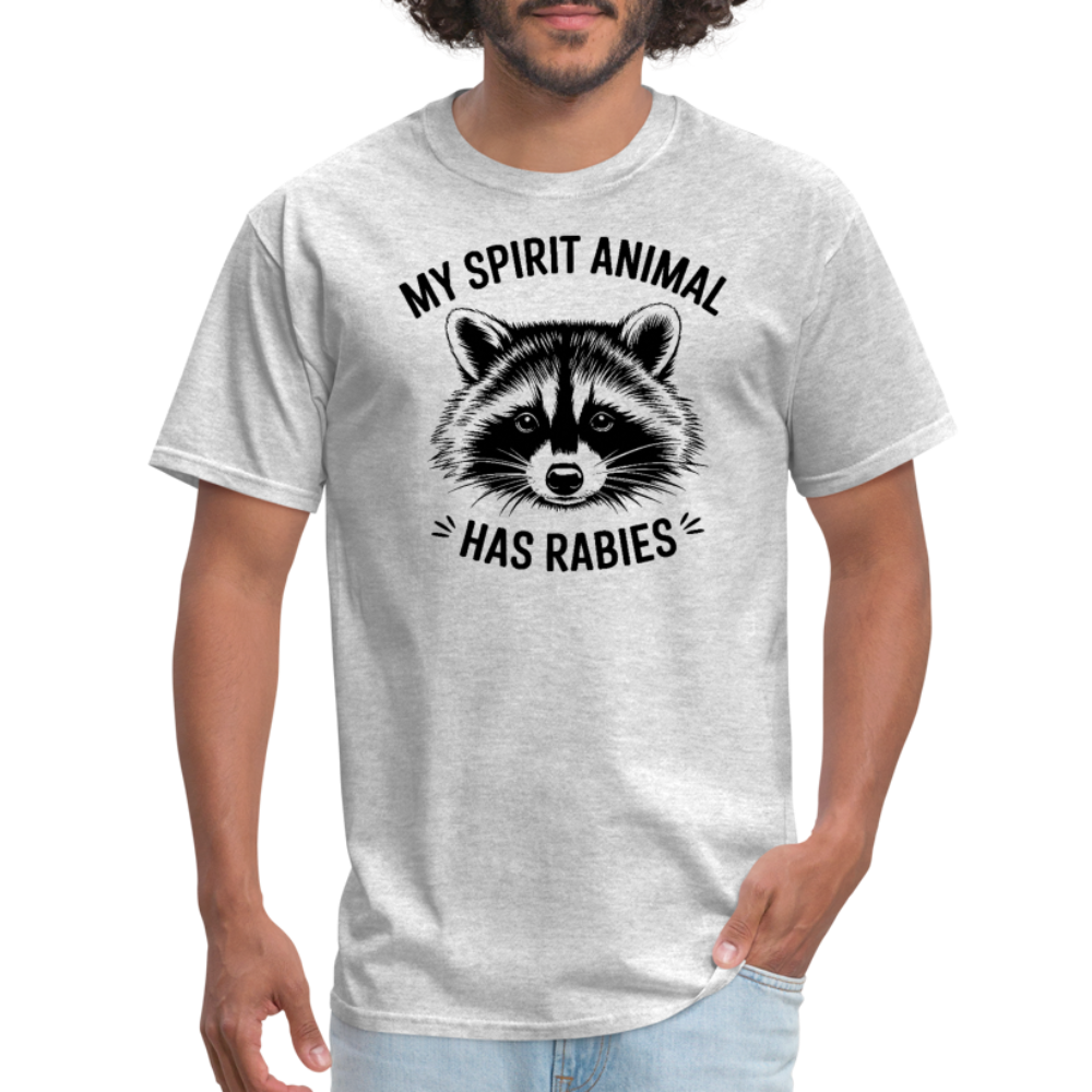 My Spirit Animal Has Rabies T-Shirt - heather gray