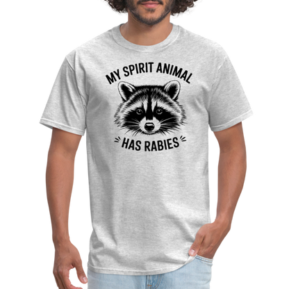 My Spirit Animal Has Rabies T-Shirt - heather gray