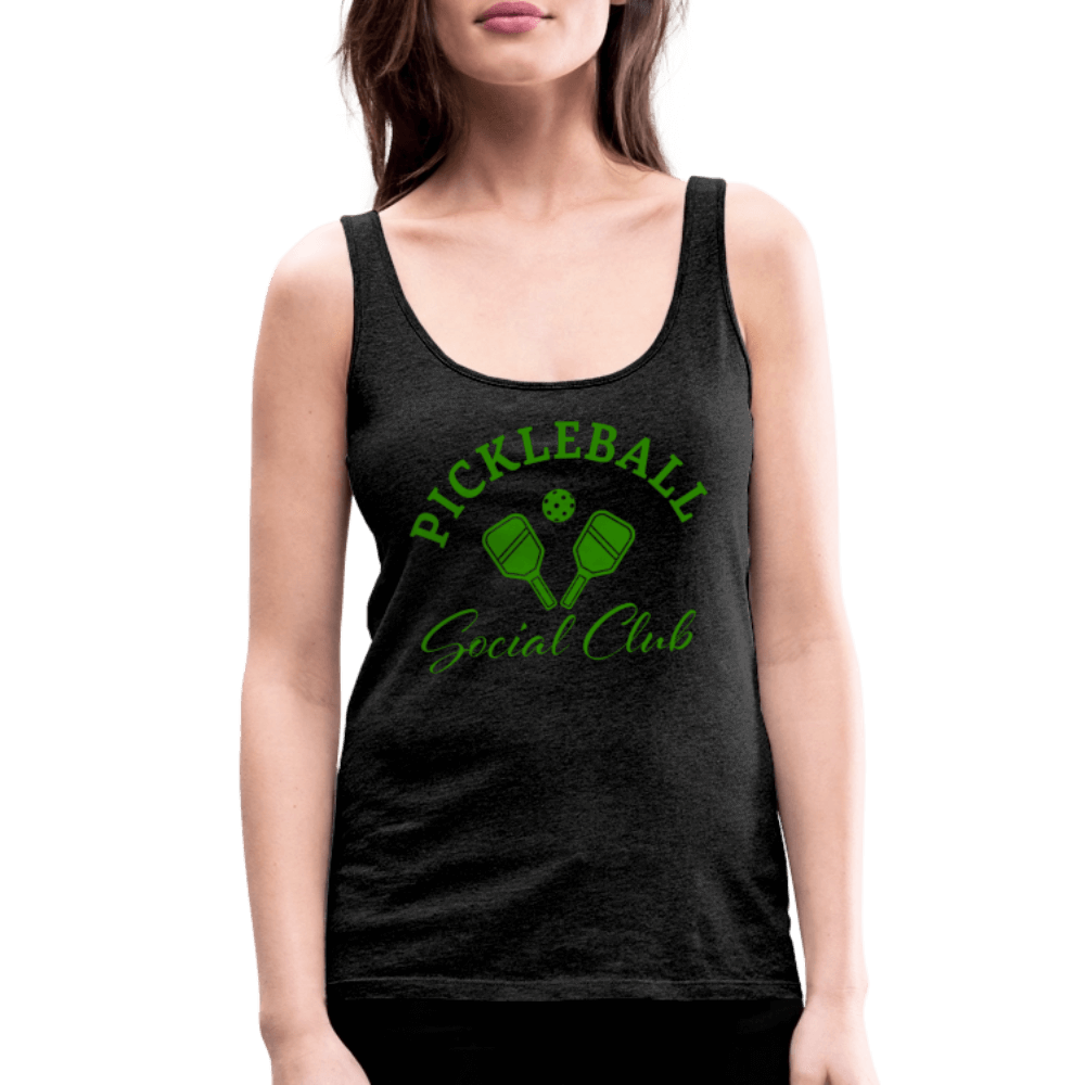 Pickleball Social Club Women’s Premium Tank Top - charcoal grey