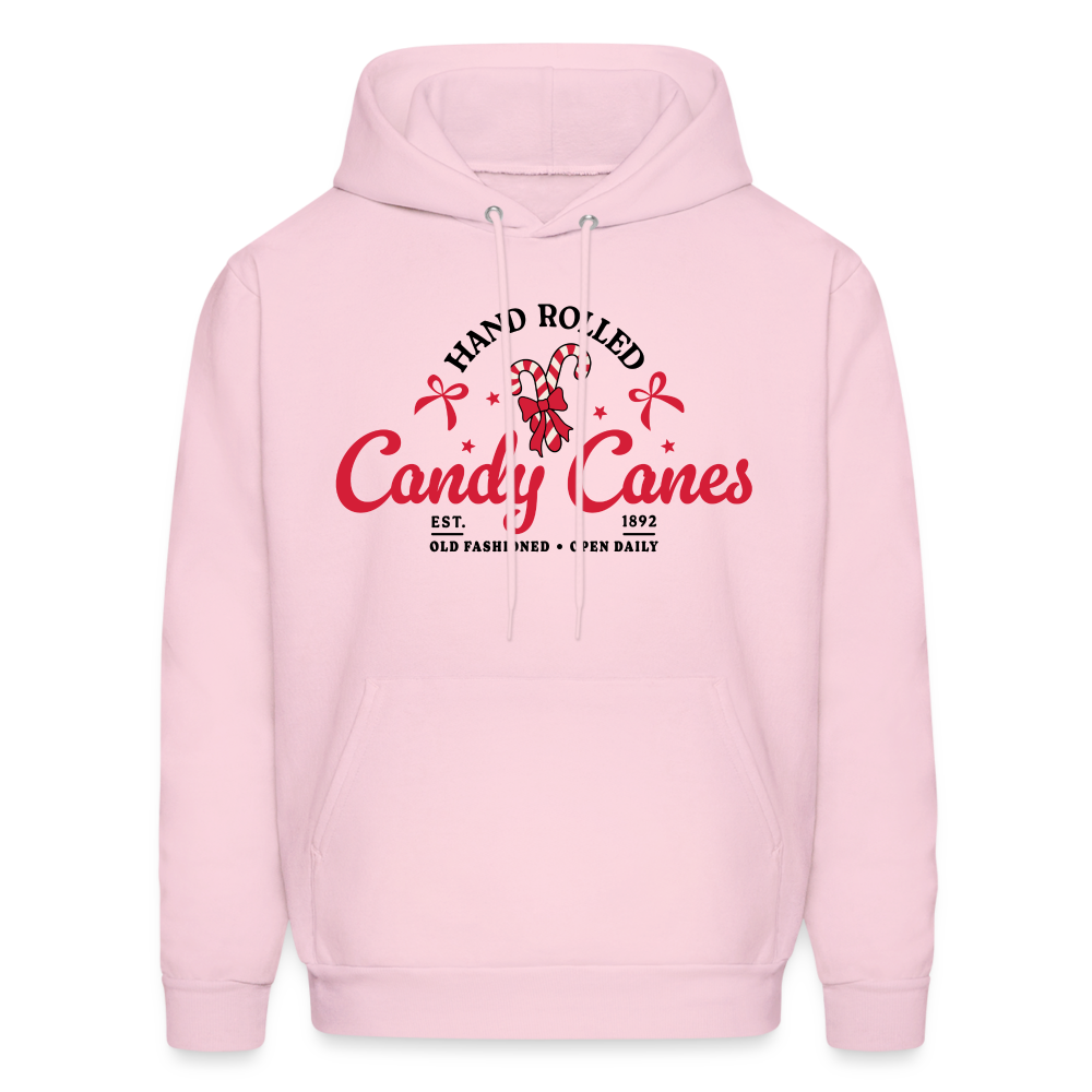 Hand Rolled Candy Canes Hoodie - pale pink