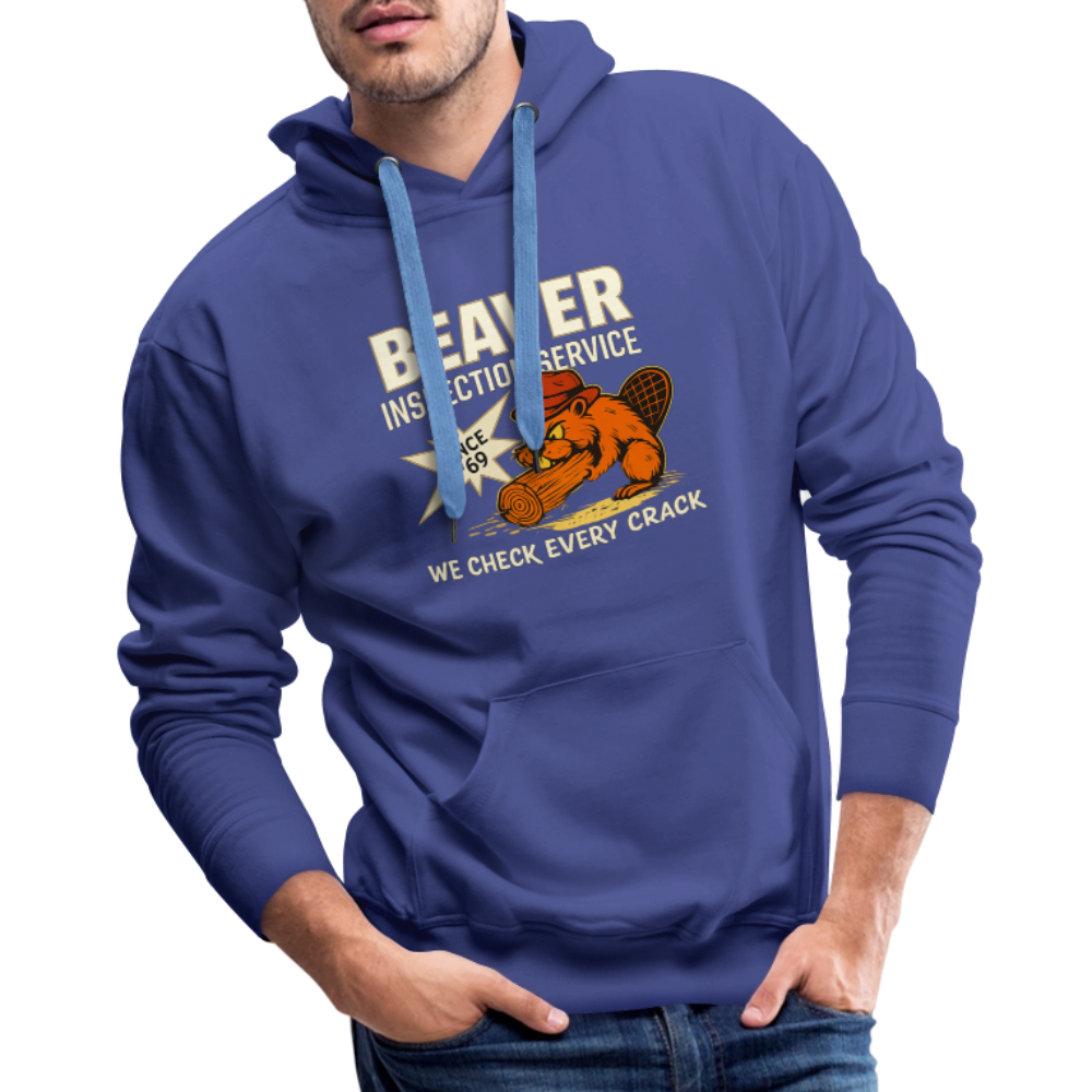 Beaver Inspection Service Men’s Premium Hoodie – Adult Humor Color: charcoal grey