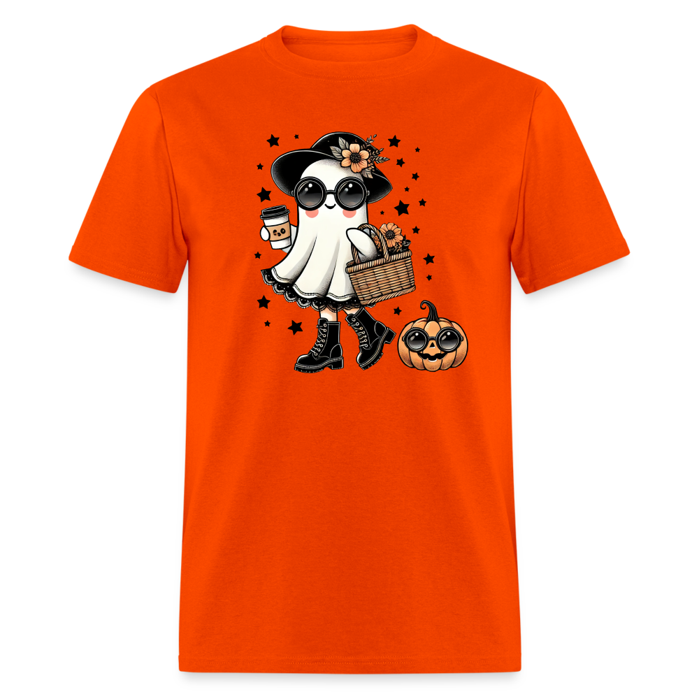 Cute Halloween Mom Ghost T-Shirt - orange