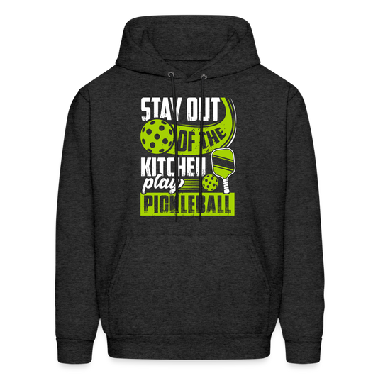 Stay Out Of The Kitchen Play Pickleball Hoodie - charcoal grey