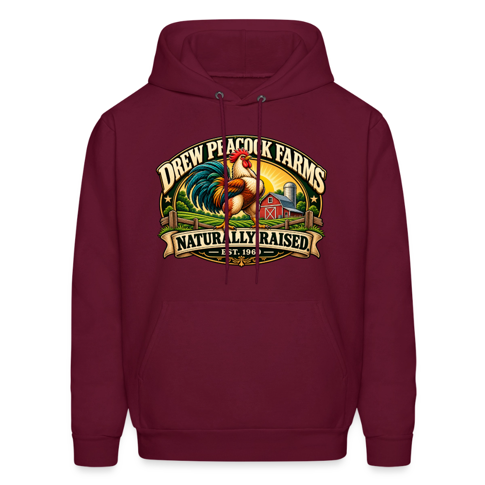 Drew Peacock Farms Hoodie - burgundy