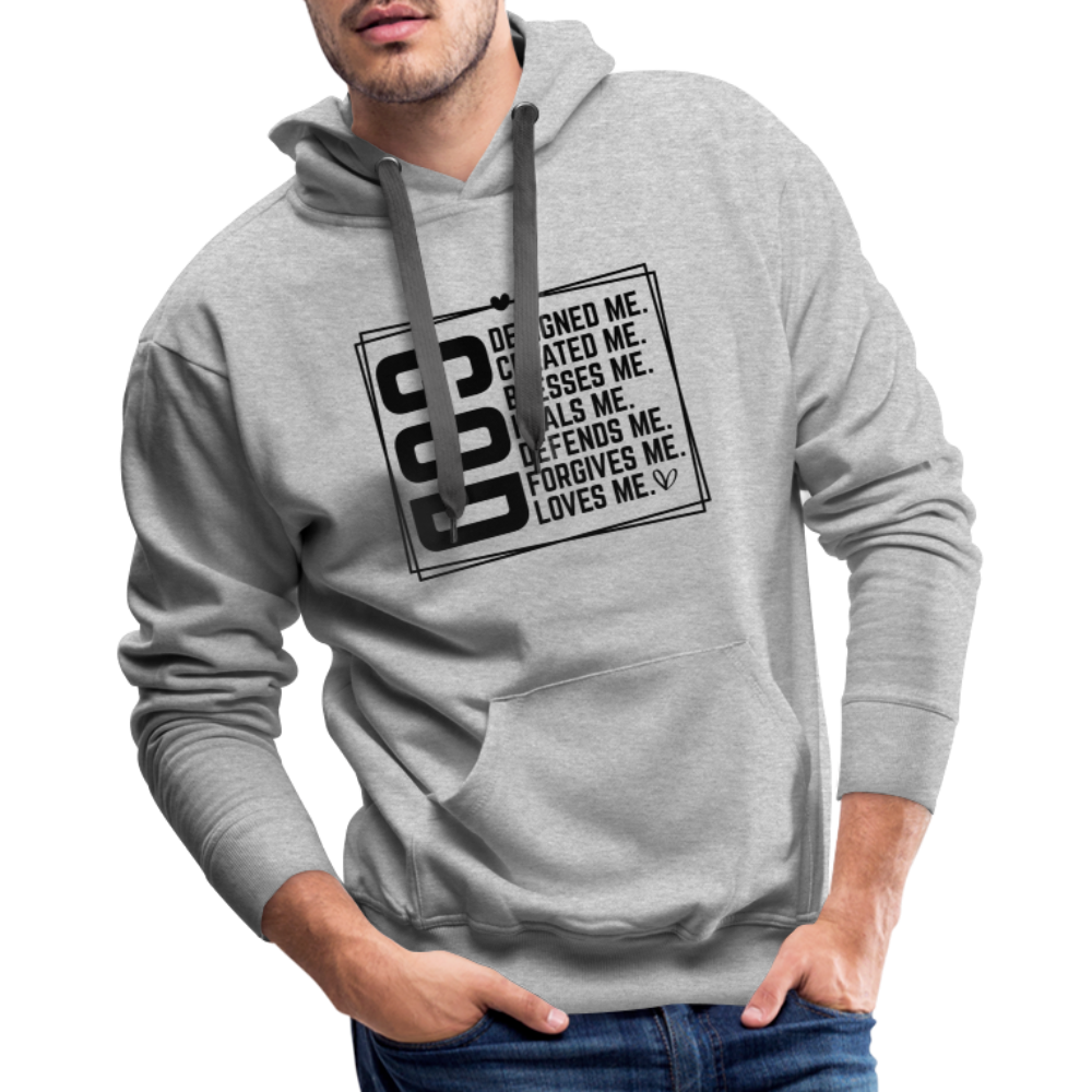 GOD Designed Me Men’s Premium Hoodie - heather grey