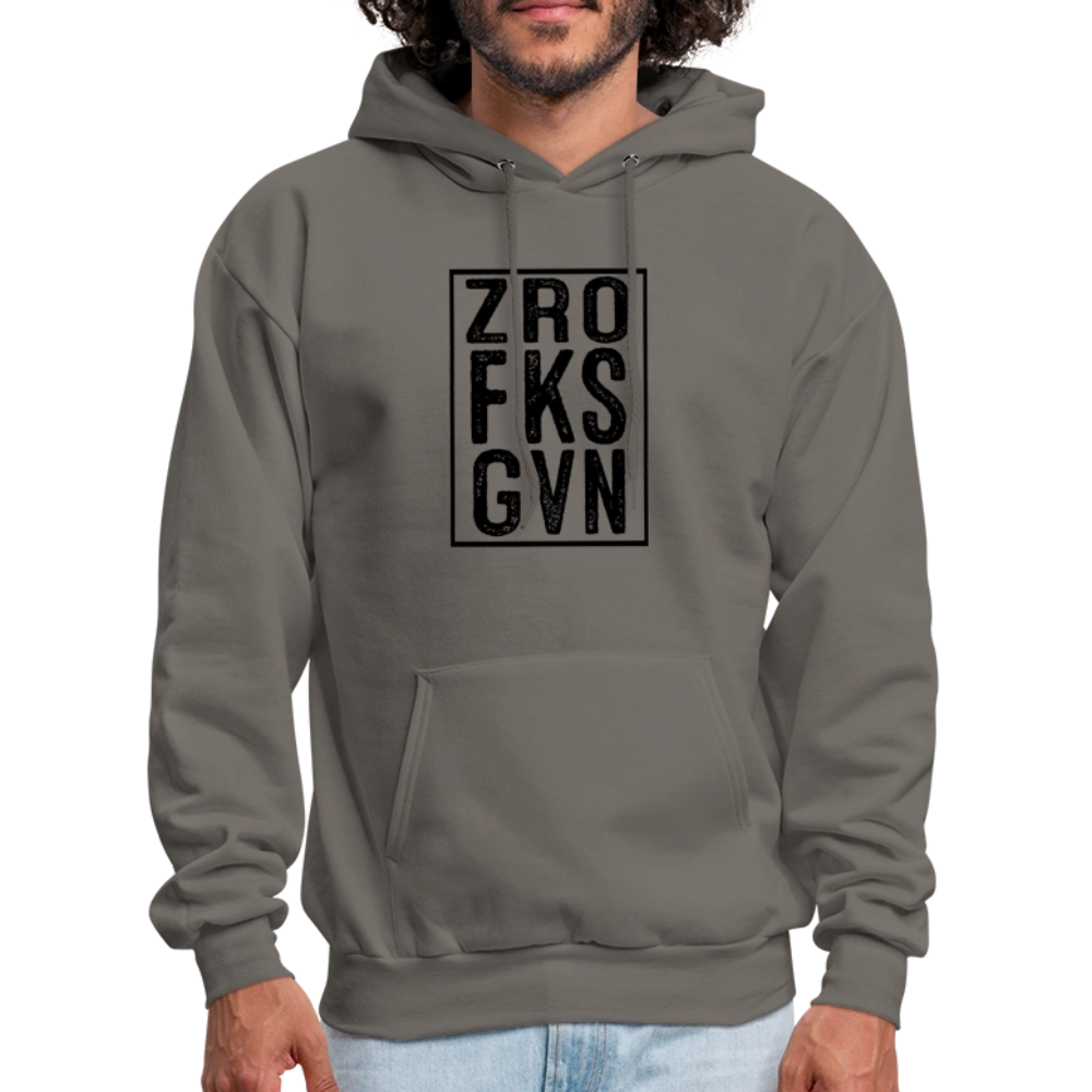 Zero Fucks Given (ZRO FKS GVN) Hoodie - asphalt gray