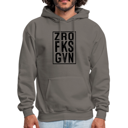 Zero Fucks Given (ZRO FKS GVN) Hoodie - asphalt gray