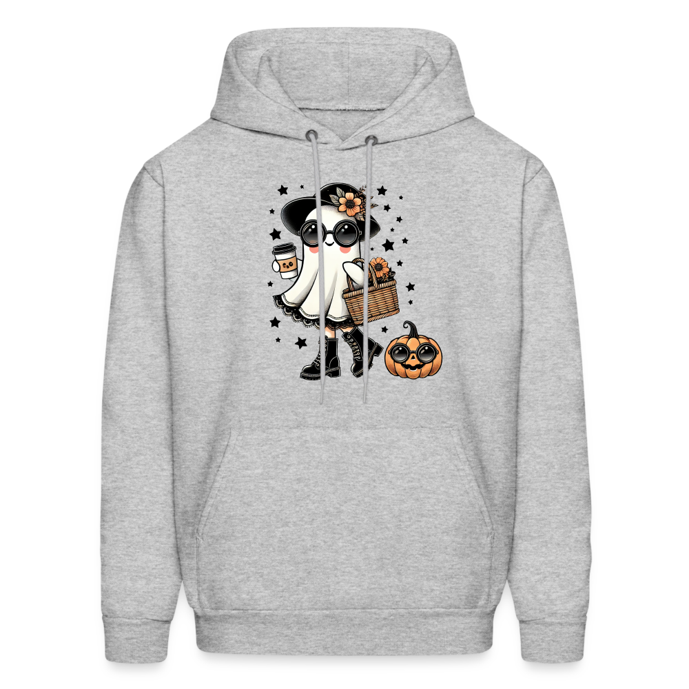 Cute Halloween Mom Ghost Hoodie - heather gray