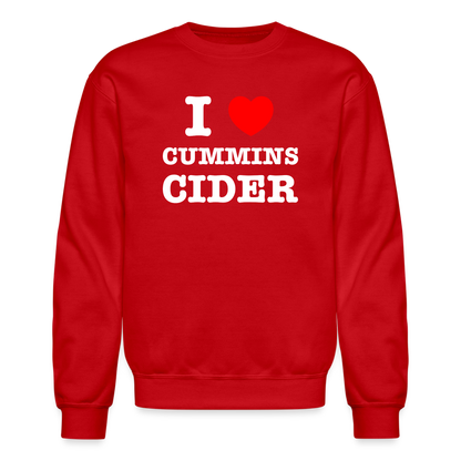 I Heart Cummins Cider Sweatshirt - red