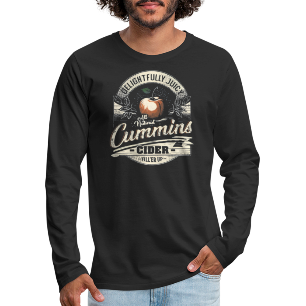 All Natural Cummins Cider (Funny Adult Humor) Men's Premium Long Sleeve T-Shirt - black