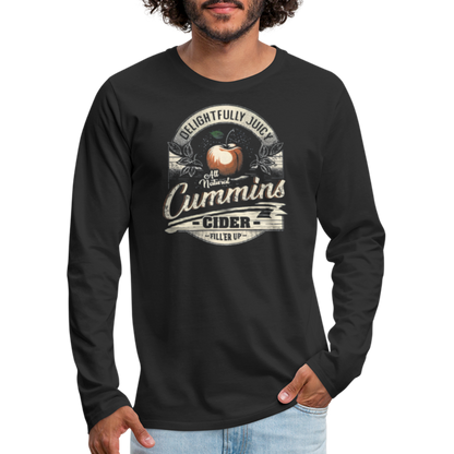 All Natural Cummins Cider (Funny Adult Humor) Men's Premium Long Sleeve T-Shirt - black