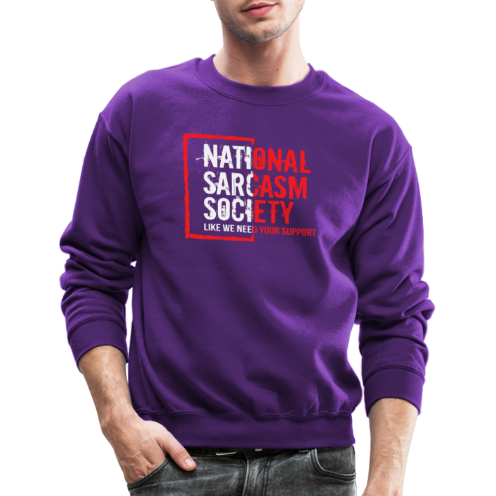 National Sarcasm Society Sweatshirt - purple