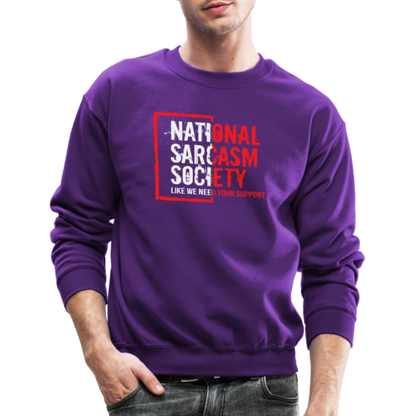 National Sarcasm Society Sweatshirt - purple