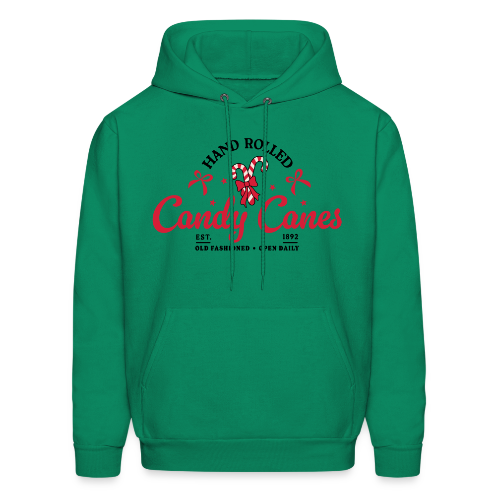 Hand Rolled Candy Canes Hoodie - kelly green