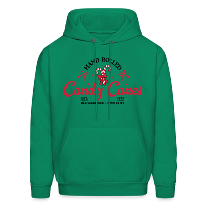 Hand Rolled Candy Canes Hoodie - kelly green