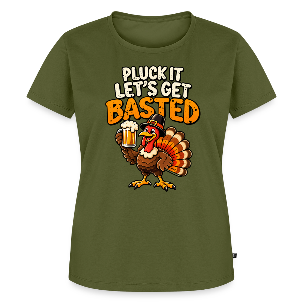 Pluck It Let’s Get Basted Women’s Premium T-Shirt - khaki green 