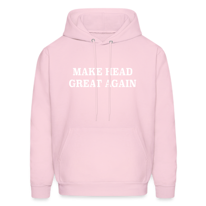 Make Head Great Again (Funny Adult Humor) Hoodie - pale pink