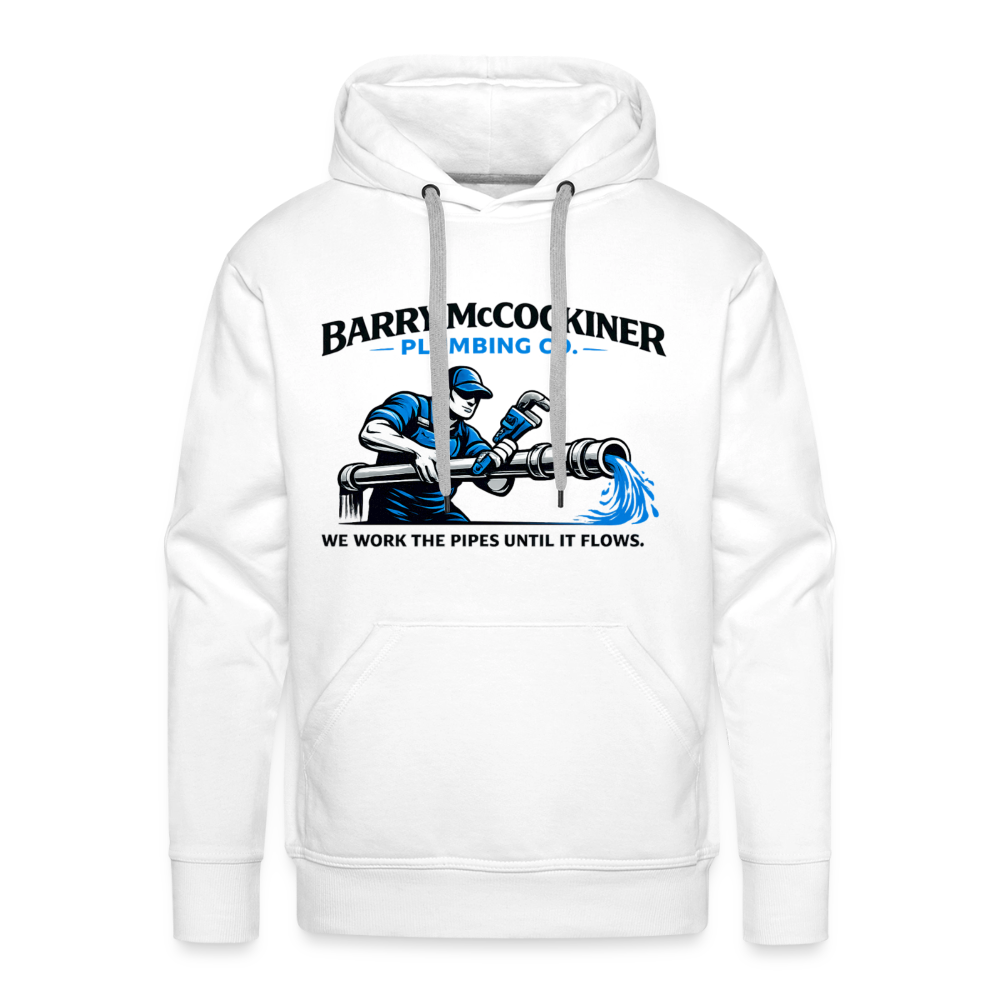 Barry McCockiner Plumbing Funny Hoodie Color: White