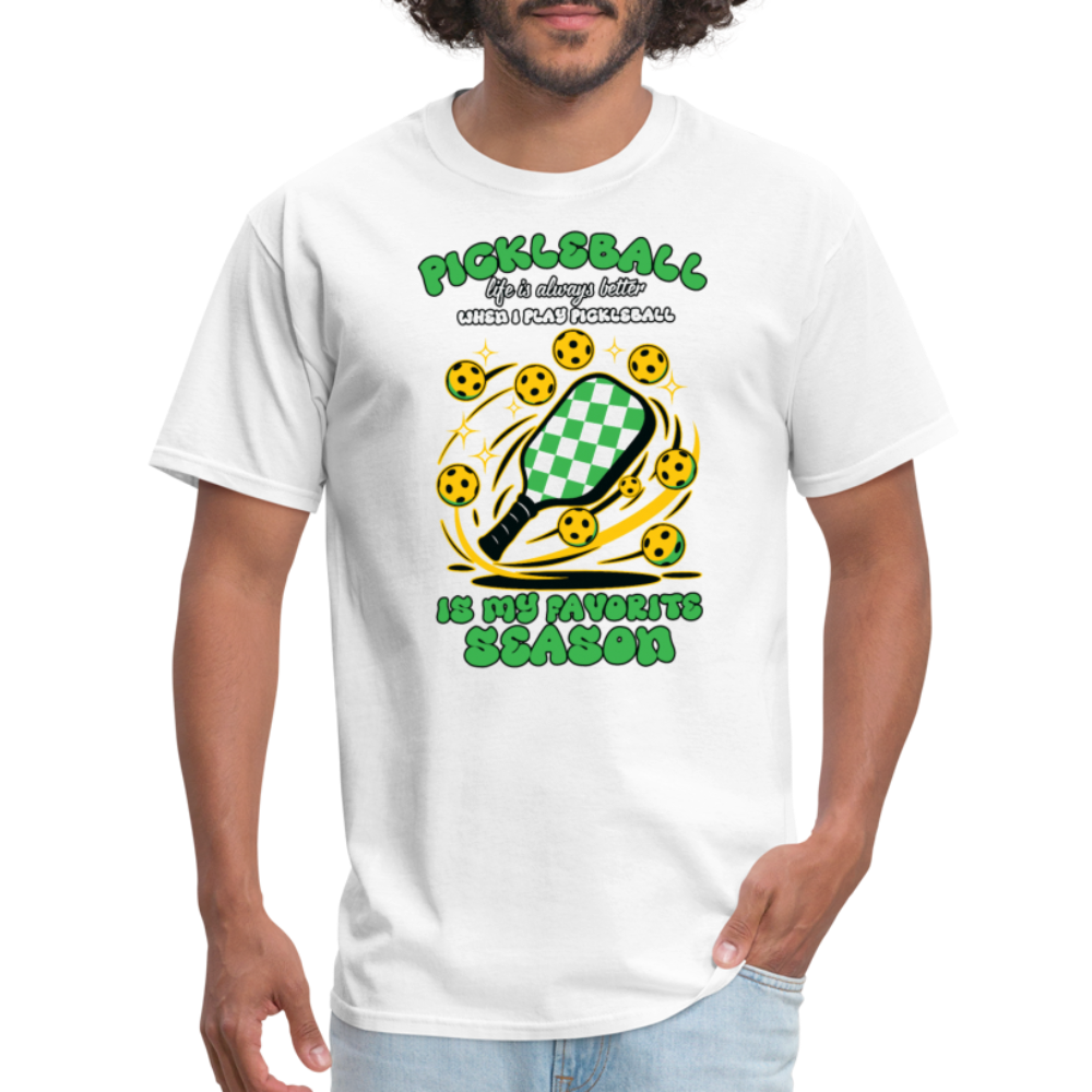 Pickleball Is My Favorite Season T-Shirt - white