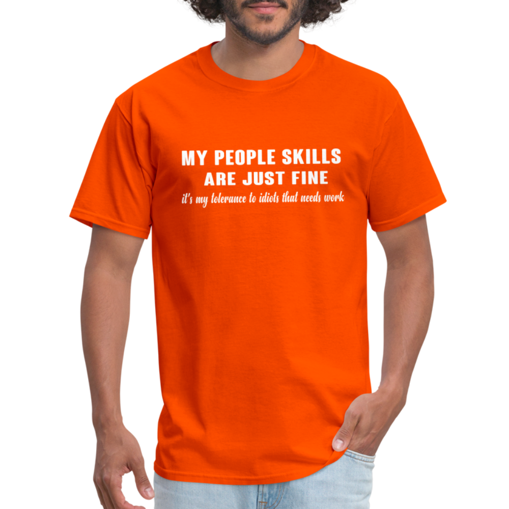 It's My Tolerance To Idiots That Needs Work T-Shirt - orange