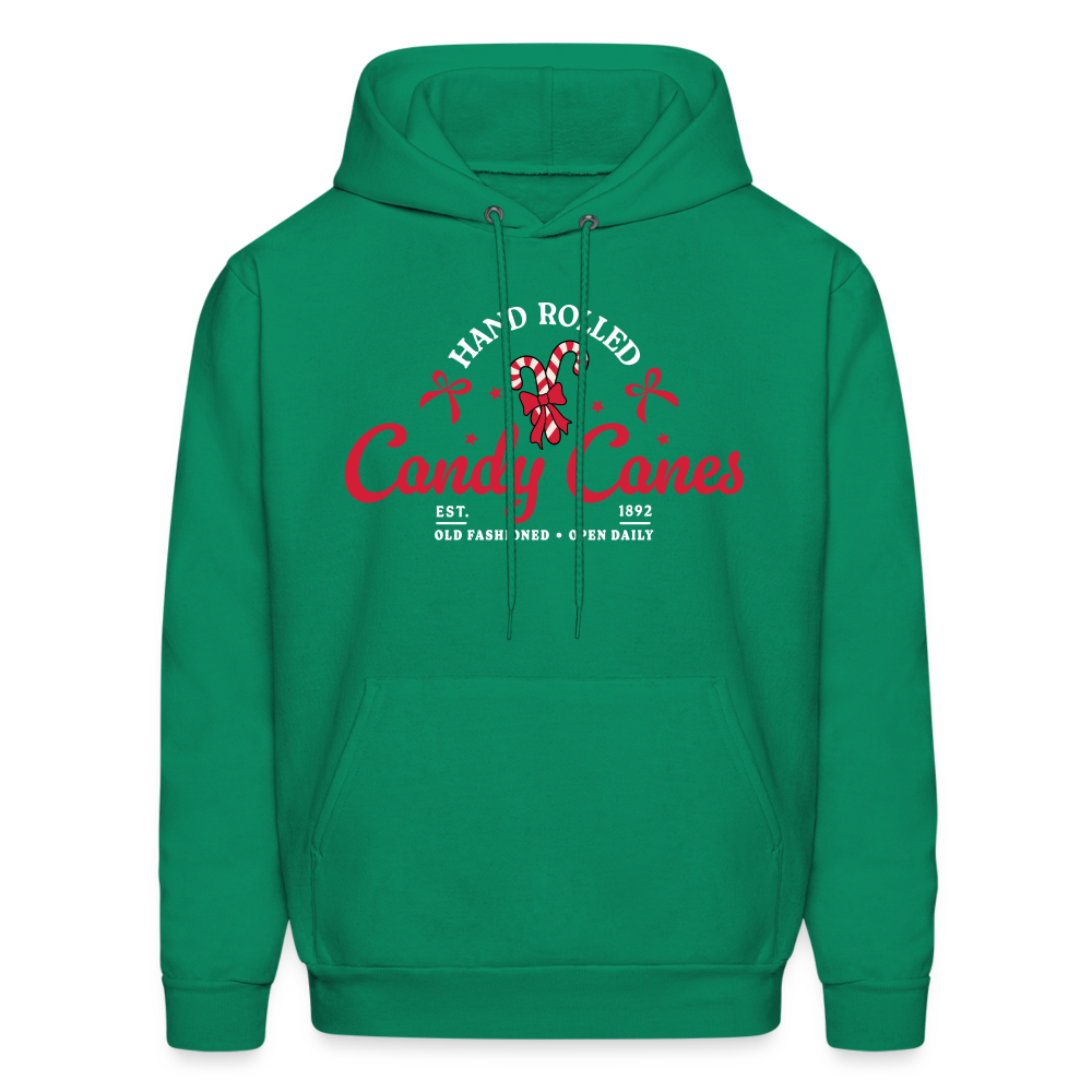 Hand Rolled Candy Canes Hoodie - kelly green