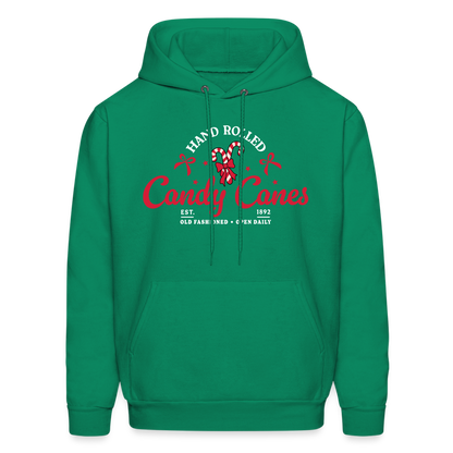 Hand Rolled Candy Canes Hoodie - kelly green