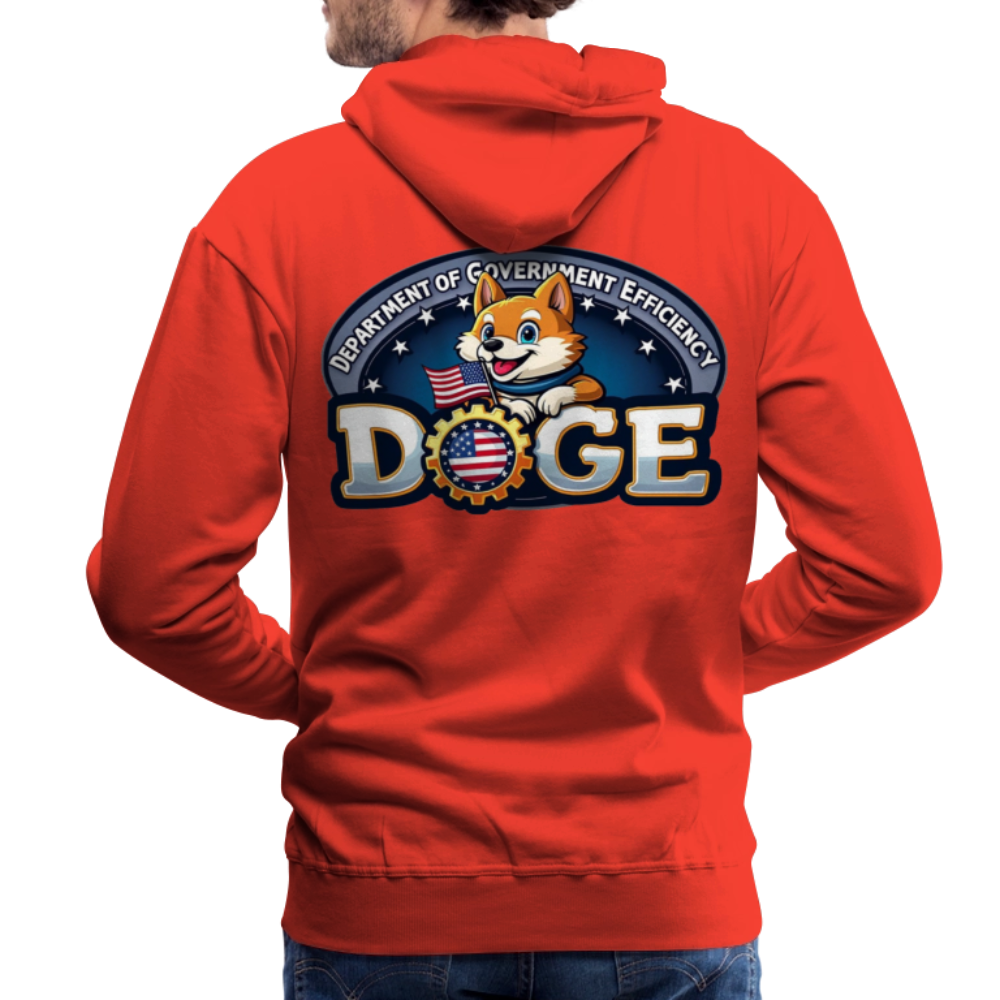 DOGE Men’s Premium Hoodie (front/back print) - red