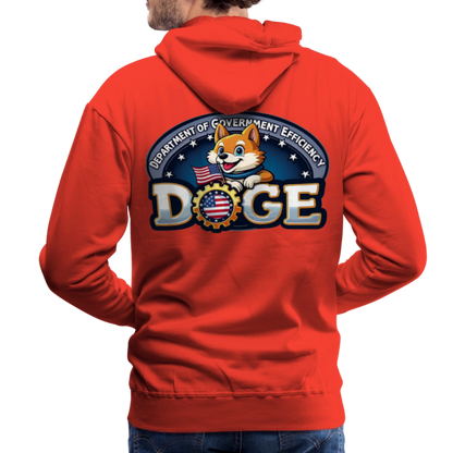 DOGE Men’s Premium Hoodie (front/back print) - red