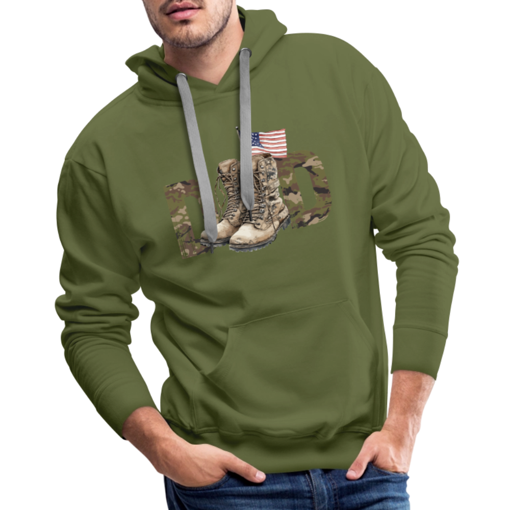 Military Dad Men’s Premium Hoodie - olive green