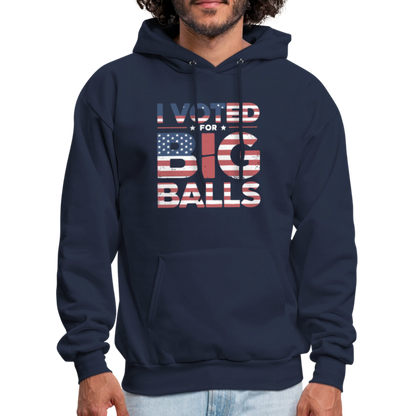 I Voted for Big Balls Hoodie - navy