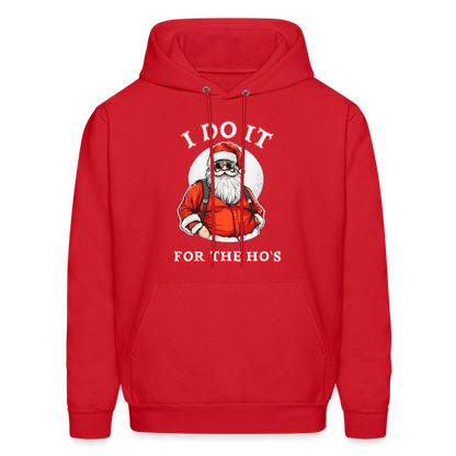 Santa - I Do It for the Ho's Hoodie - red