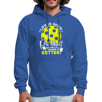 Life Is Good Pickleball Makes It Better Hoodie - royal blue