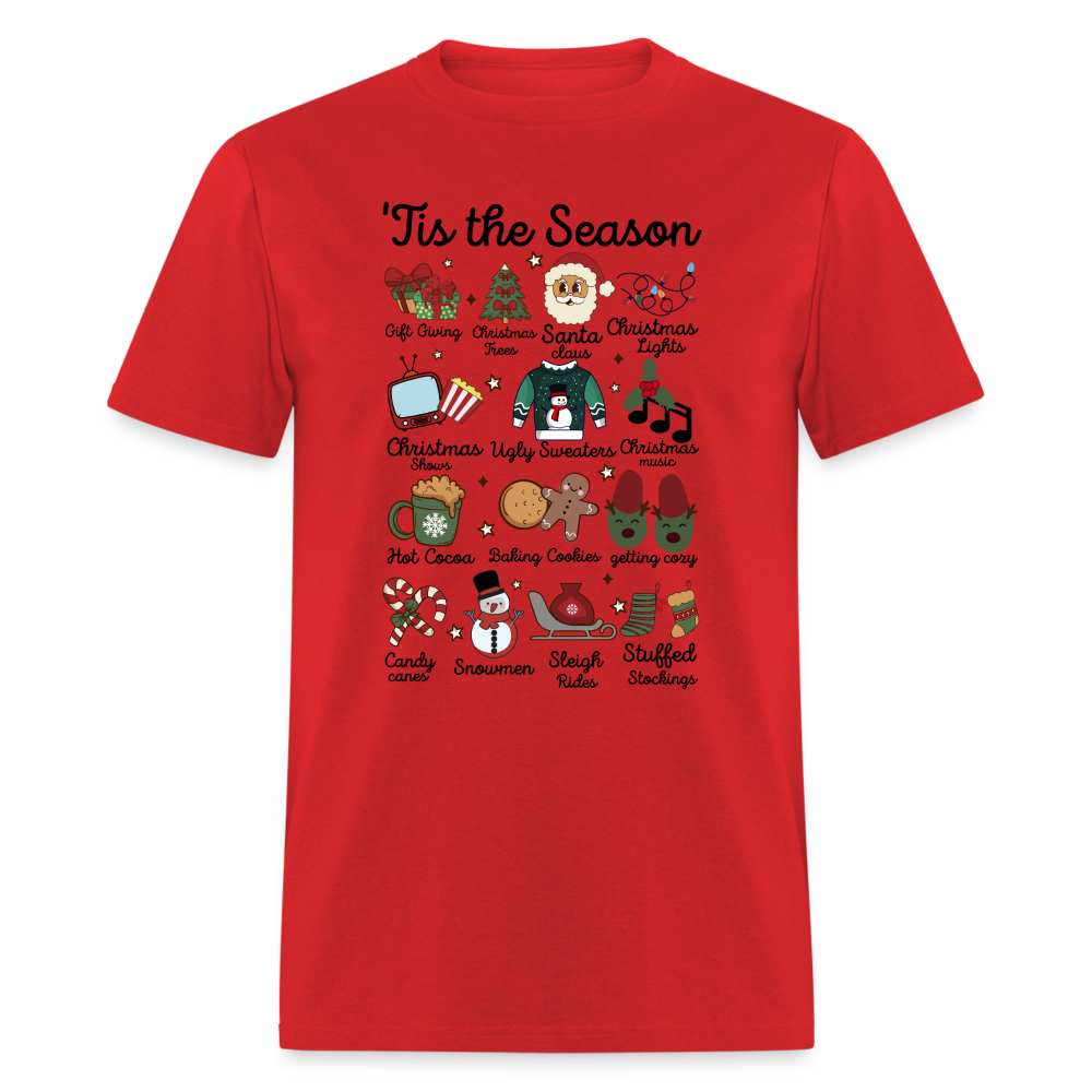 Tis The Season (Christmas) T-Shirt - red