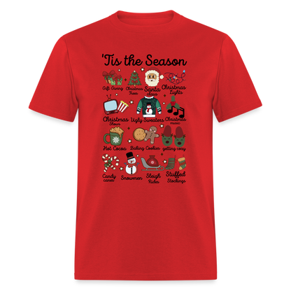 Tis The Season (Christmas) T-Shirt - red