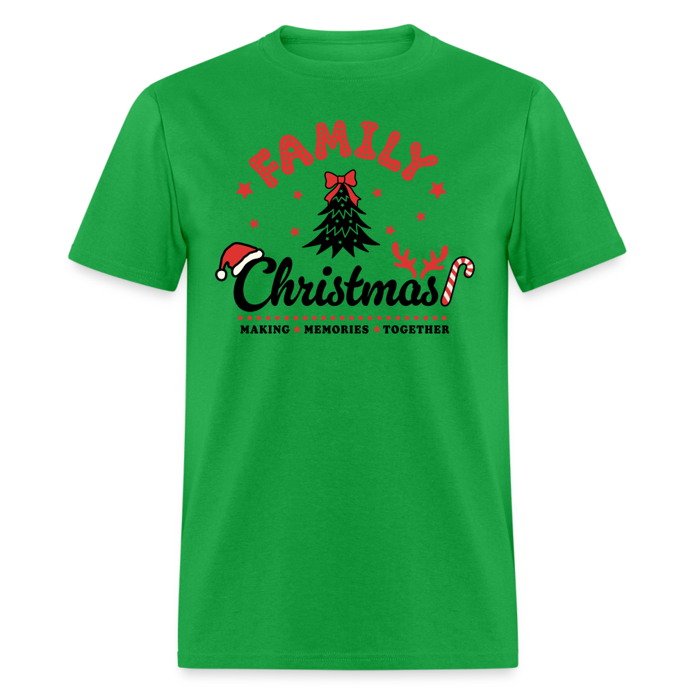 Family Christmas Making Memories Together T-Shirt - bright green