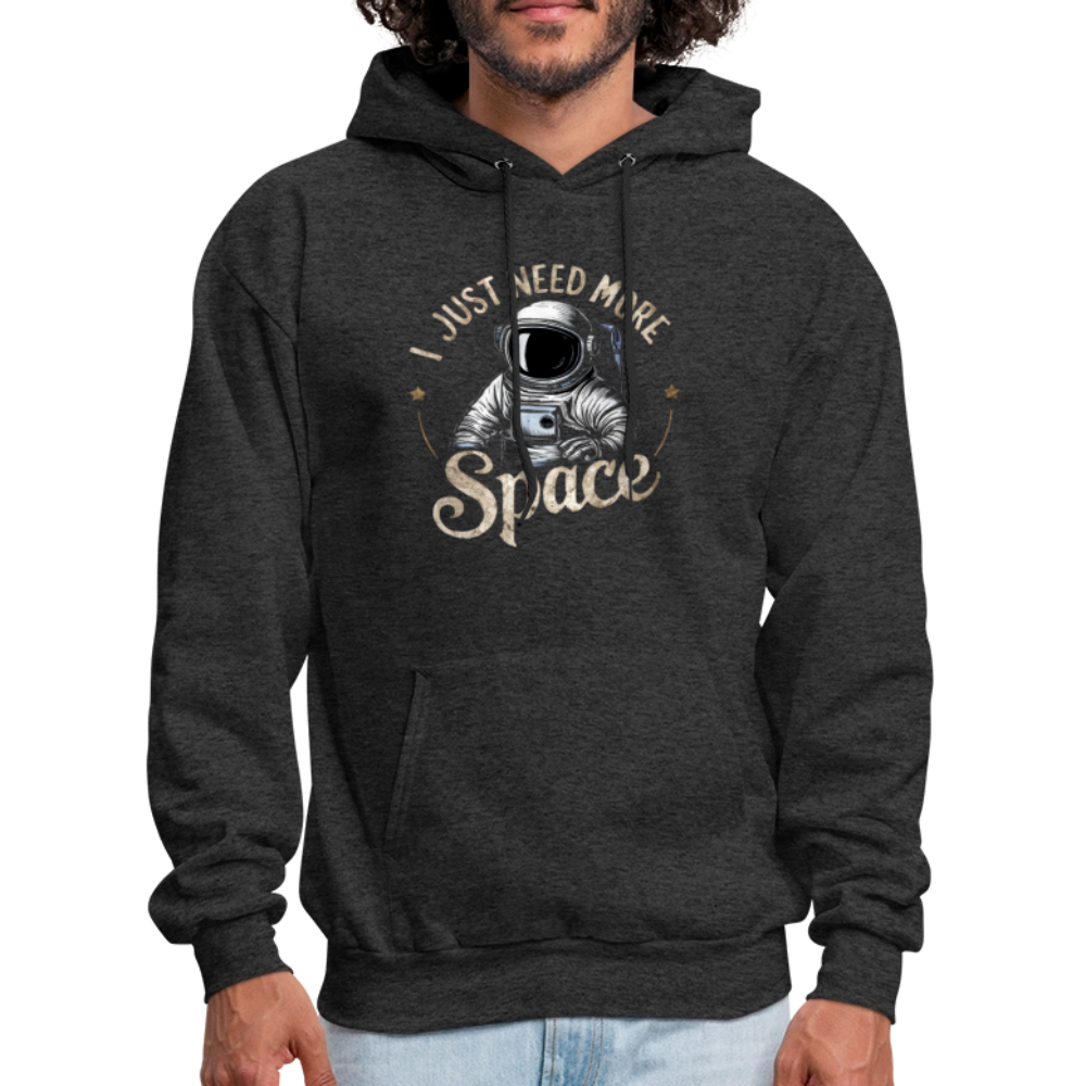 I Just Need More Space (Sarcastic Astronaut) Hoodie - charcoal grey