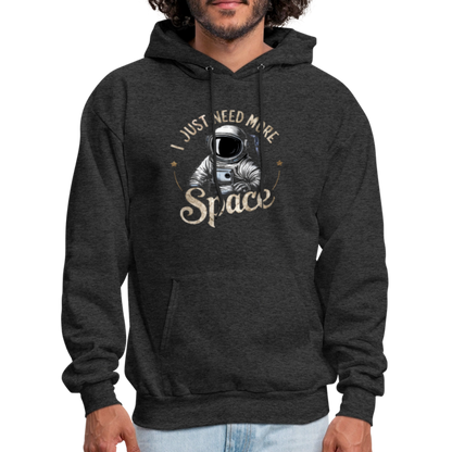 I Just Need More Space (Sarcastic Astronaut) Hoodie - charcoal grey