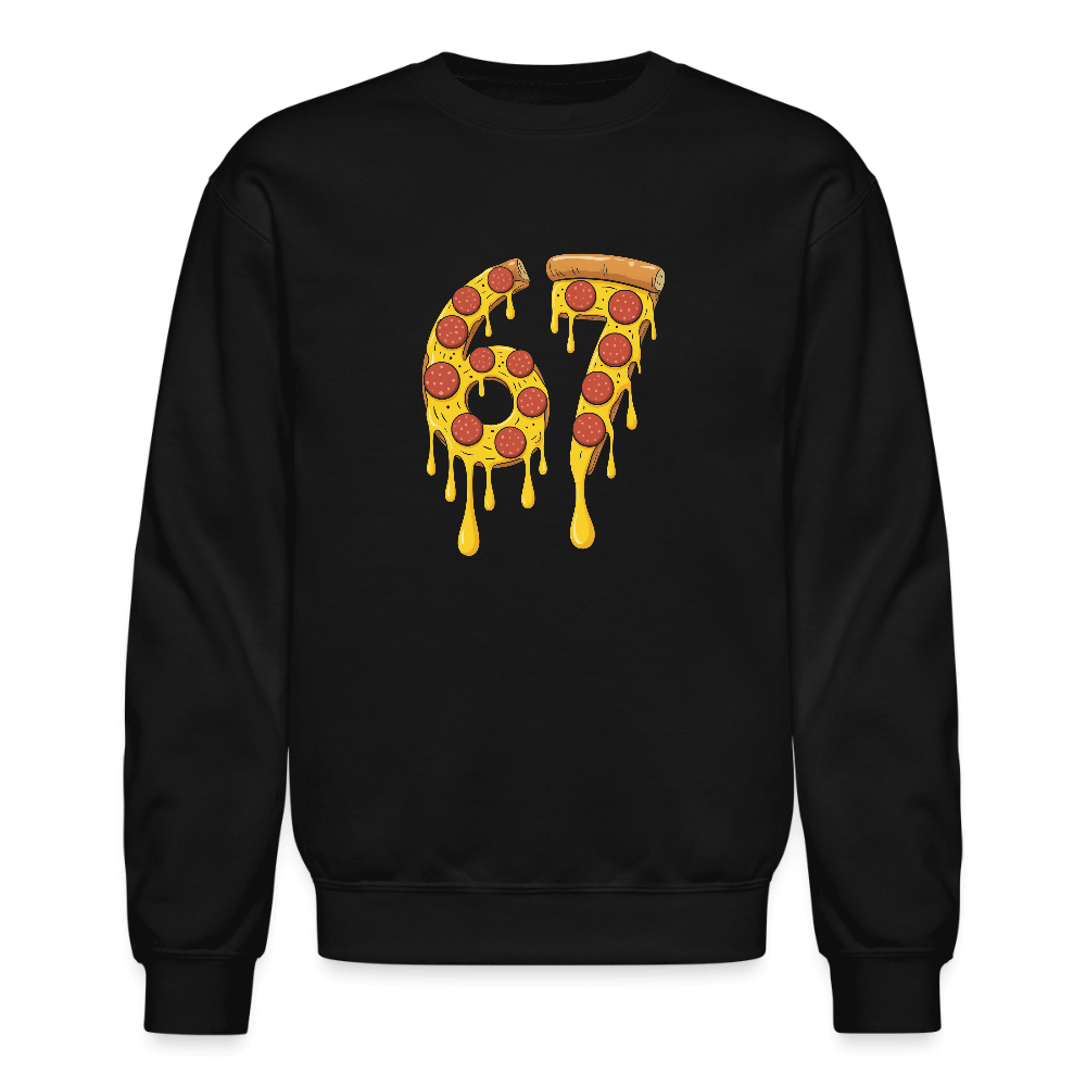 Six Seven 67 Pizza Sweatshirt Color: black