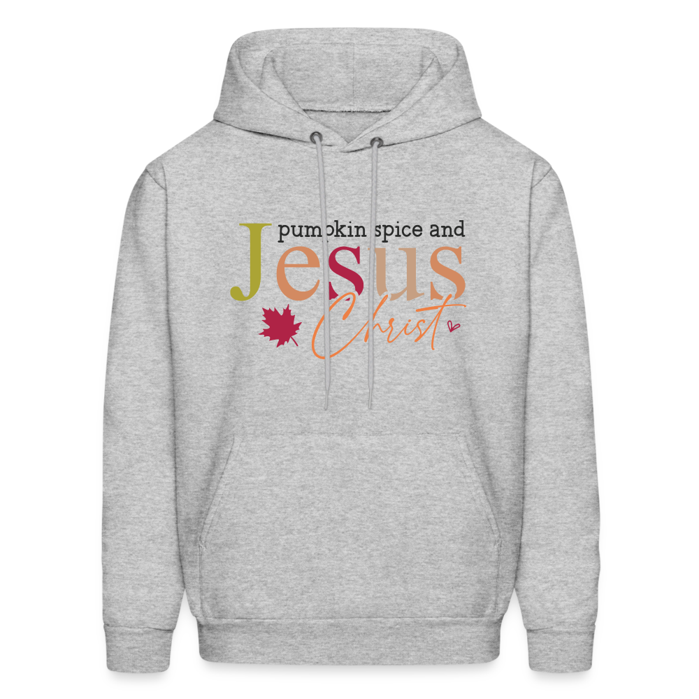 Pumpkin Spice and Jesus Christ Hoodie - heather gray