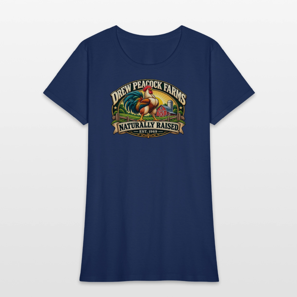 Drew Peacock Farms Women's T-Shirt -  blue dusk
