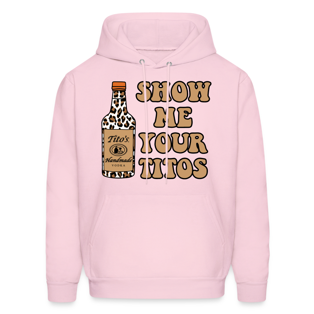 Funny Vodka (Show Me Your Tito's) Hoodie - pale pink