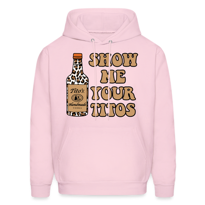 Funny Vodka (Show Me Your Tito's) Hoodie - pale pink