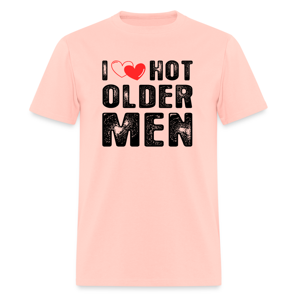 I Heart Hot Older Men (I Love Hot Older Men) T-Shirt - blush pink 