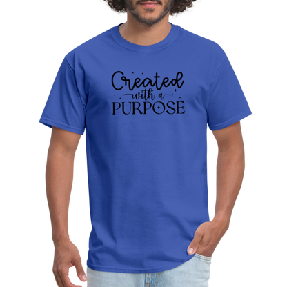 Created with a Purpose T-Shirt - royal blue